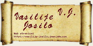 Vasilije Jošilo vizit kartica